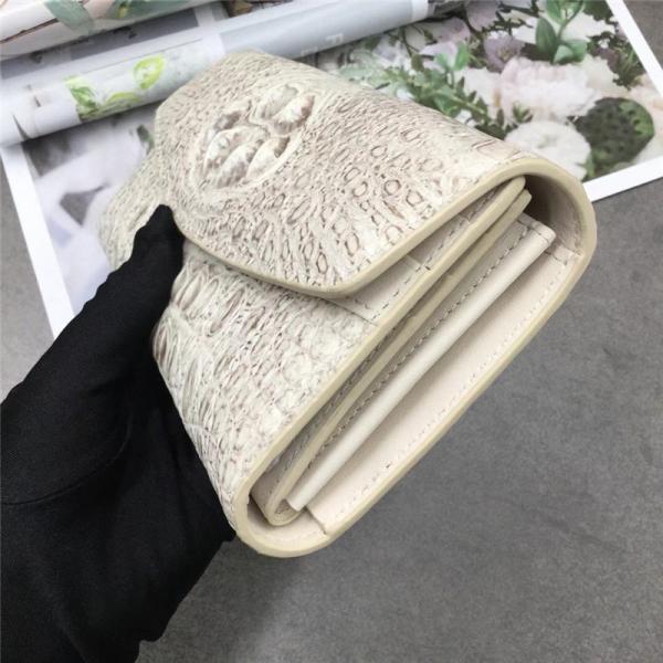 Authentic Exotic Crocodile Skin Women Long White Wallet Female Large Card Holders Genuine Alligator Leather Lady Clutch