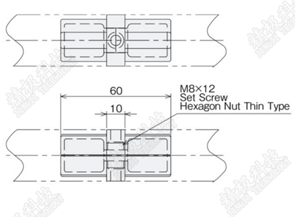 Промежуточный алюминиевый трубопровод соединяет соединение соединения АЛ-14 Зине-сплава облегченное