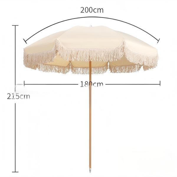 Tejido UV Paraguas de playa Protector solar 210T Tejido de Oxford con revestimiento de plata Logotipo aceptable