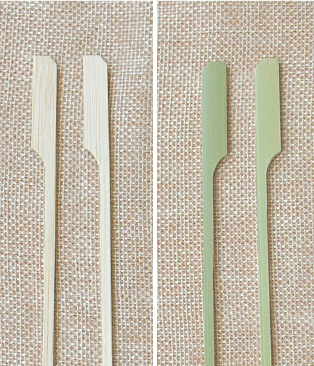 BBQ Cooking 3mm Thickness 21cm Wooden Bamboo Craft Paddle Stick