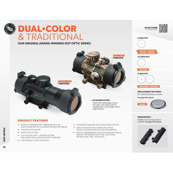 Shotguns / Airsoft Red Dot Sight 30mm 5 MOA Traditional Blend Material