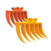 Máquina escavadora de inclinação resistente Rake Bucket, máquina escavadora durável Sieve Rake Bucket
