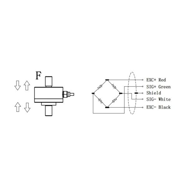 Ячейка загрузки датчика 1-50 Kn силы обжатия напряжения нержавеющей стали 700 омов