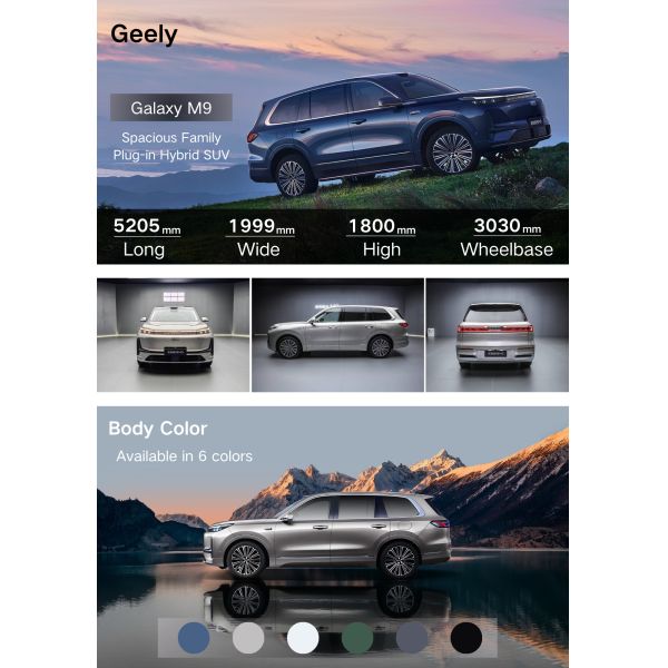 2025 Galaxy M9 >700km NEDC Range High-Power Front-wheel Drive Plug-in Hybrid SUV Lithium Iron Phosphate Battery Entry-level