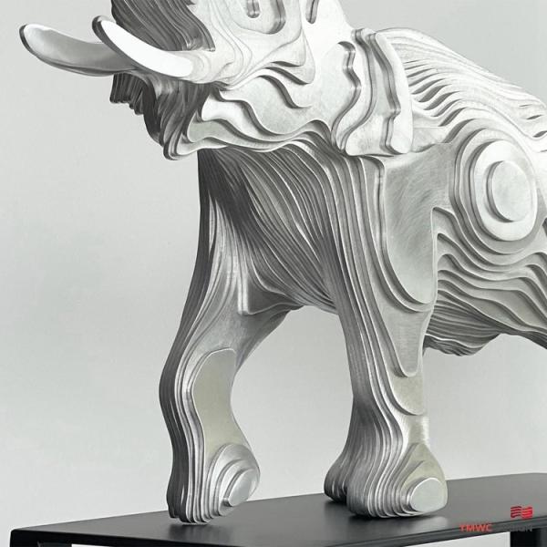 Custom Metal Animal Statue Life-Size Bronze Elephant Sculpture Made of Stainless Steel