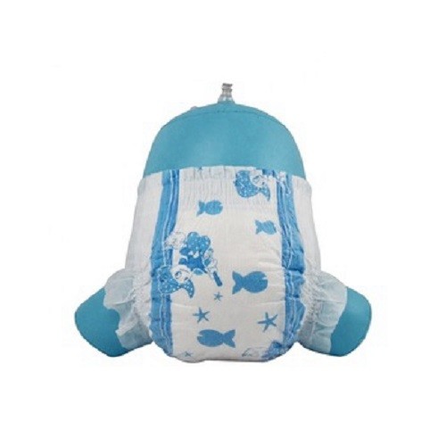 Customized Blue ADL Baby Cotton Diapers pants PE Breathable Backsheet