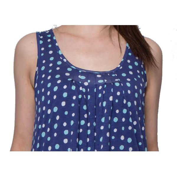 Cotton Bamboo Womens Summer Nightwear / Sleeveless Womens Summer Nightgowns Dots Print