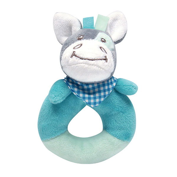 Vivid Animal Baby Plush Rattle Hand Grab shake With Sound ISO9001 certificate