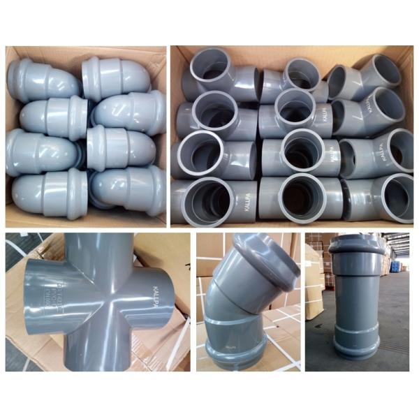 Стандарт DIN Серое PVC трубное устройство Pn10 Pn16 для орошения садов всех размеров Серое кованое