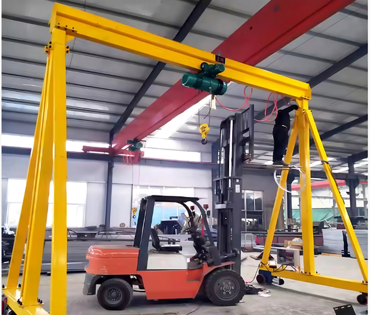 Electric Mobile Portable Adjustable Mini Gantry Crane without Rail Mounted