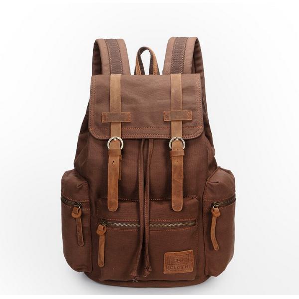 Backpack male cotton casual canvas backpack sports bag student computer bag large capacity