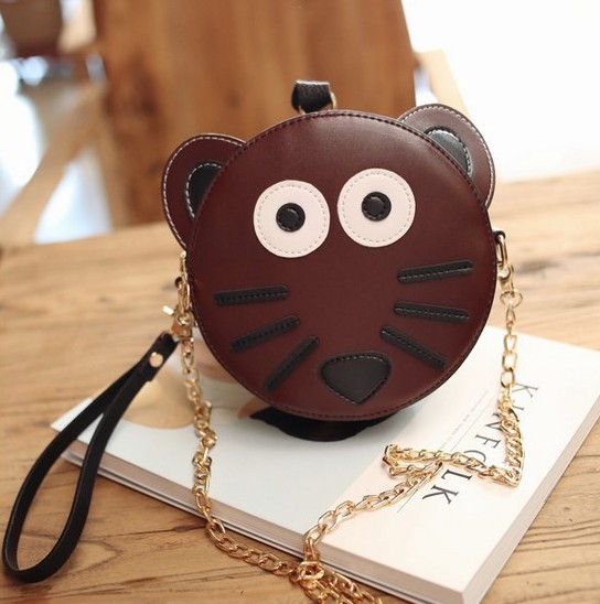Buns national wind hit the color shoulder bag cute animal chain new women Messenger