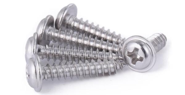 Stainless Steel Phillips Flanged Extra-Wide Rounded Head Screws for Sheet Metal Tapping Screws with Collar