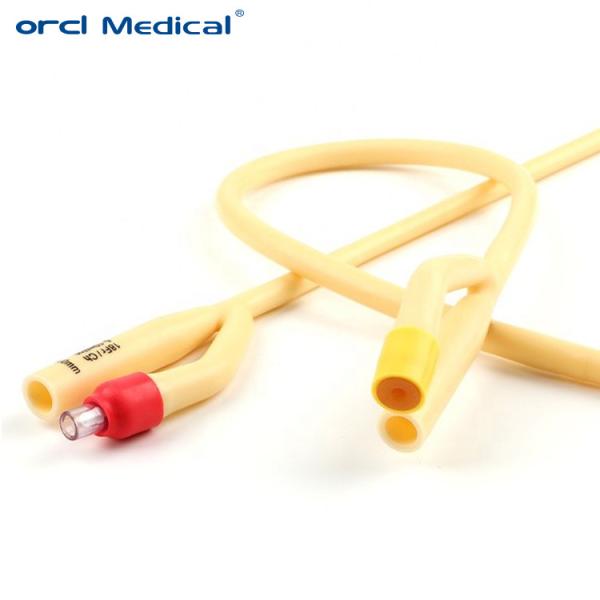 Wholesale Medical Disposable Yellow Urinary 2 Way 3 Way Fr6-30 Latex Foley Catheter