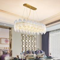 Le pendant K9 E14 de luxe en cristal allume les plafonniers ovales
