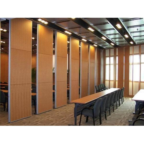 Multi Color Wood Sound Proof Partitions with Aluminium Profile / Sliding Room Dividers