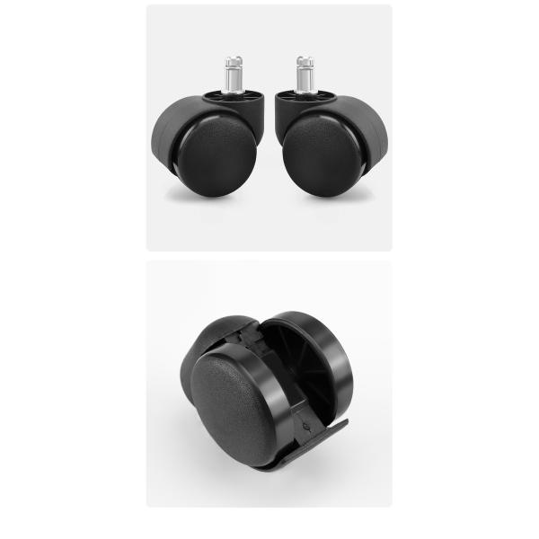 Furniture Caster Diameter 50mm Black PA Nylon Swivel Office Chair Cabinet Chair Wheel