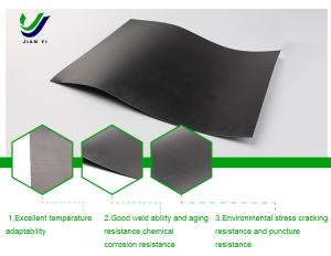 Anti-filtração HDPE Geomembrana lisa Impermeável Espessura de 2 mm