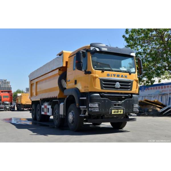 National Heavy Truck 8X4 375hp Dump Truck Shandeka SITRAK G7 Fuel Tank Capacity 0km