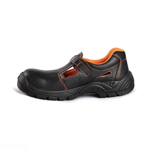Lace Up PU Sole Embossed Leather Upper Mesh Comfortable EVA Work Boots Safety Shoes
