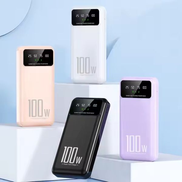 100W PD Wireless Charging Portable Power Bank Dual USB +C Output Fast Charging 20000mAh Li Polymer Battery