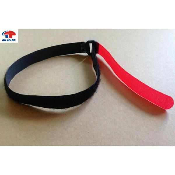 Red And Black Adjustable Hook And Loop Fastener Tape With Plastic buckle