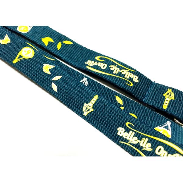 Beauty Flat Polyester Lanyard ,  Name Badge Lanyard Silk Screen Printing Logo