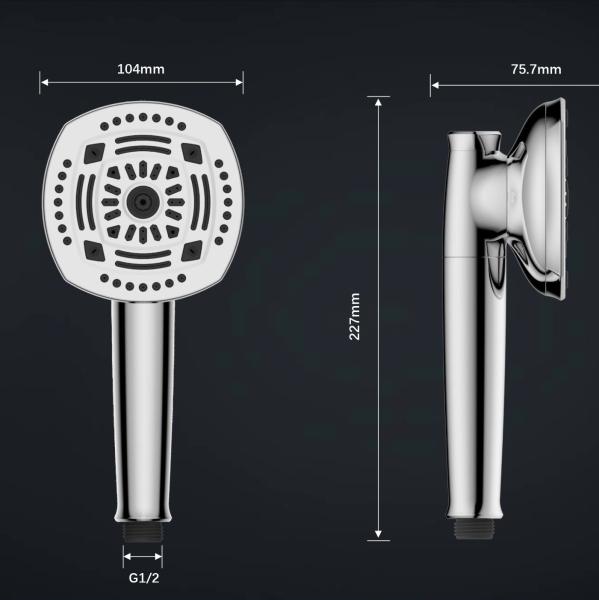 Multi Level Water Output Filtered Handheld Showerhead Removes Impurities Chlorine