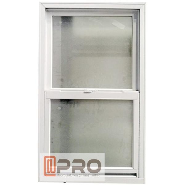 White Glass Aluminum Sash Windows For Bathroom High Durability Easy Cleaning