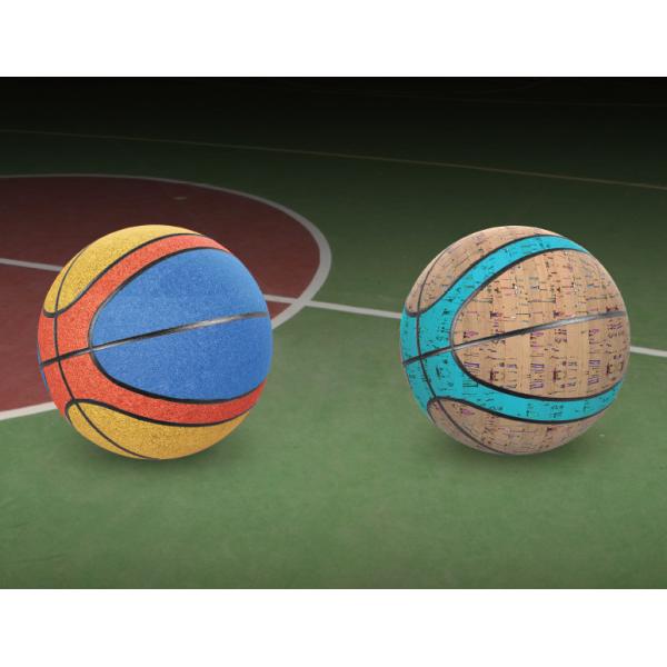 Wearproof Anti Slip Cork Basketball For Playground 27.5 Inches