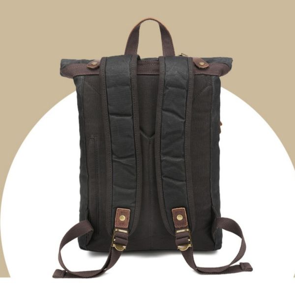 Colefa Foldable Hiking Daypack Anti-theft Travel Casual Urban Exploration Rucksack Unisex Trail Camping Rolling Canvas Backpack