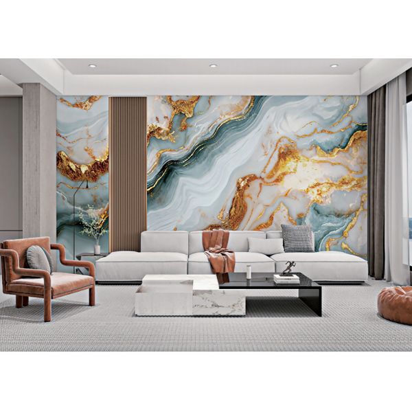UV 3D PVC Marble Sheet Embossed Waterproof Fireproof Luxury Glossy Interior Wall Panel Decor