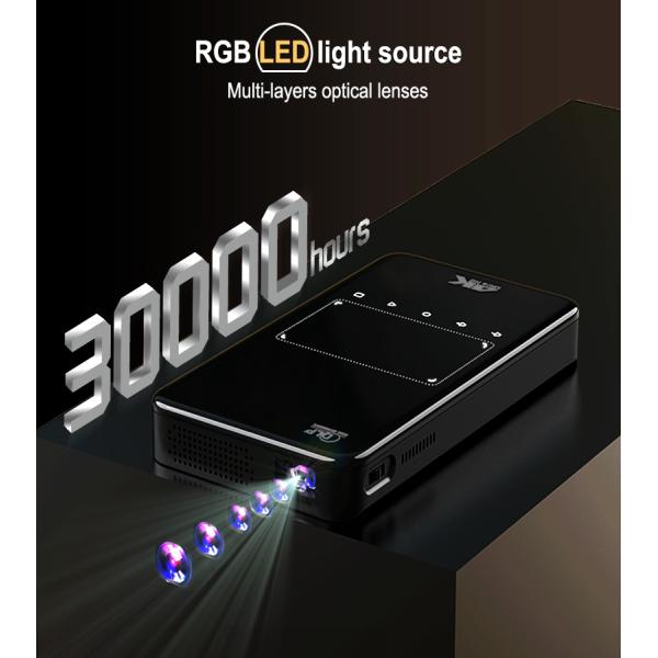 Flyin S90 4K Mini Portable Android Smart DLP Projector WIFI Bluetooth Enabled Shaped Mobile Phone US Plug LED Lamp 3D Battery