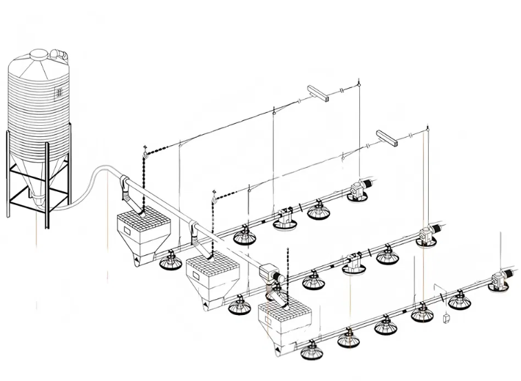 Modern Steel Poultry House with Automatic Ventilation System and Pre-installed Plumbing System for Broiler Chicken Breeding