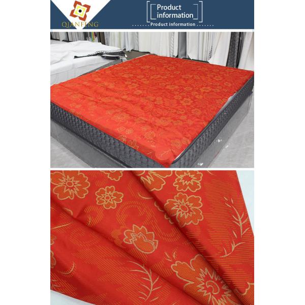 Factory direct selling mattress cloth warp knitted printed polyester gold powder bedspread cloth