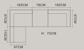 European Modern Elegant Extra Large Velvet Black Sectional Sofa Furniture