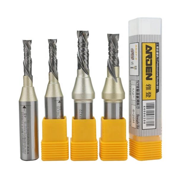 1/4 12.7mm TCT 2 Flutes Straight Bits Wood Milling Cutter  for MDF Plywood Chipboard Ying Wood Cutting Arden Cnc Router Bit