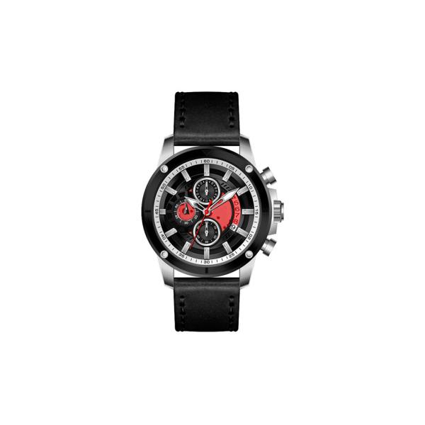 Genuine Leather Strap Male Timepieces Stainless Steel Back Watch