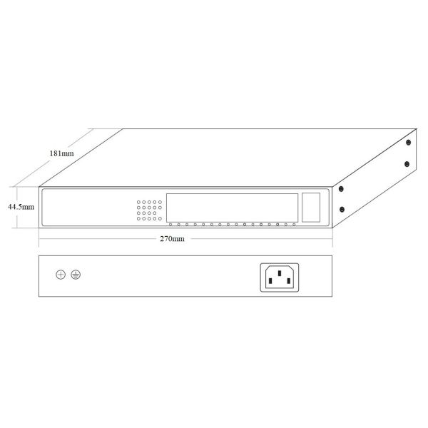 18 Port Gigabit PoE Switch Unmanaged With 30W Per Port Plug And Play Design