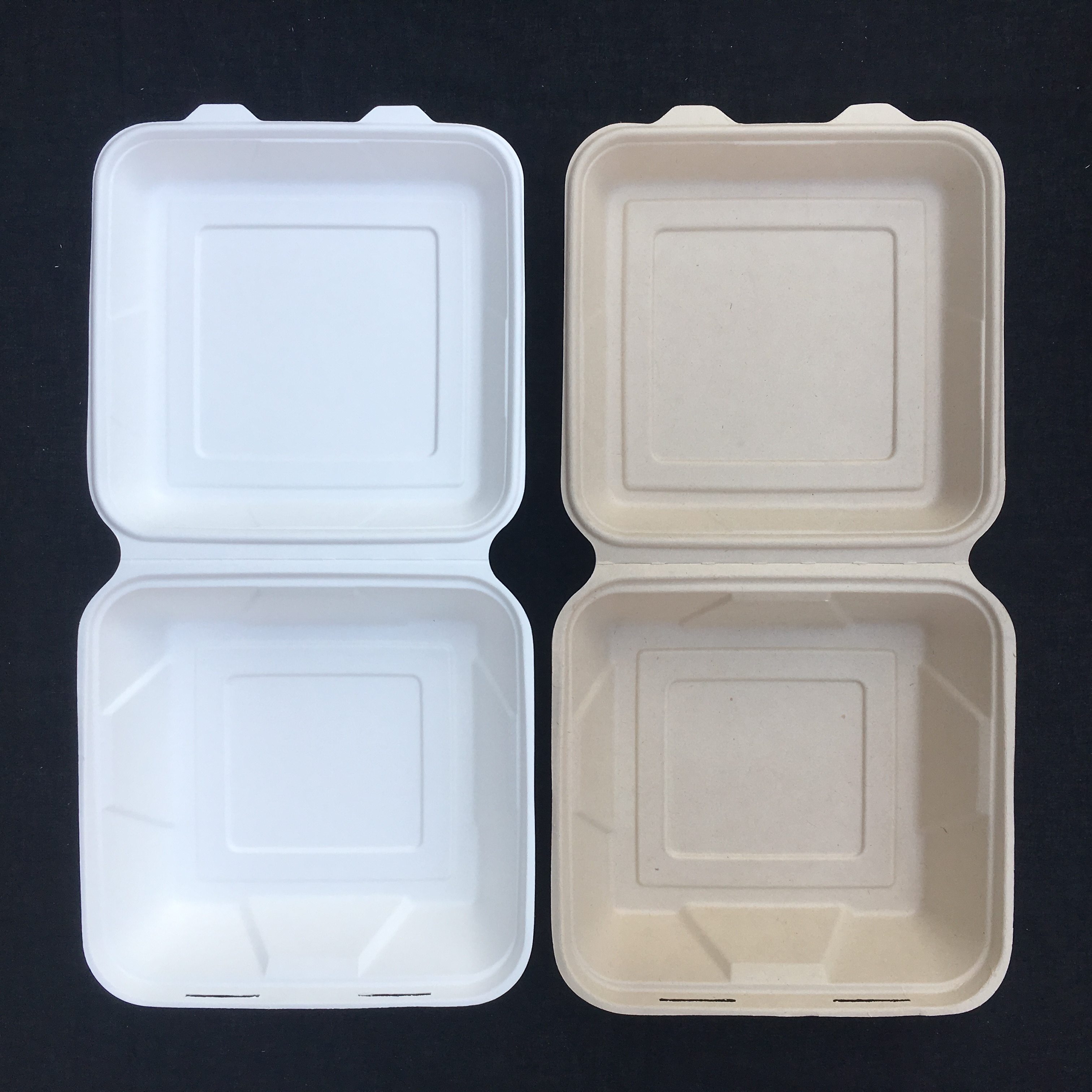 коробка для завтрака 700ml 850ml 1000ml 100% Compostable для ресторана гостиницы Unbleached