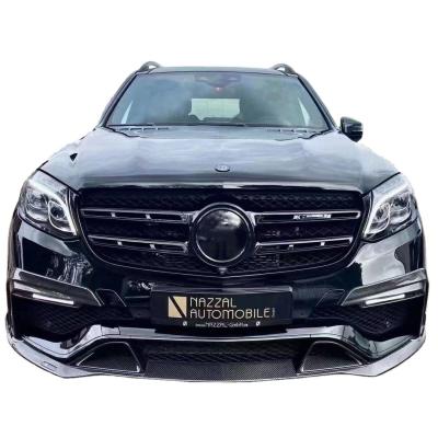 Kit de carrosserie en fibres de carbone pour soutiens-gorge GLS63 320 400 450 500 X166 Kit de carrosserie en fibres de carbone GLS63 Diffuseur arrière à pelle avant