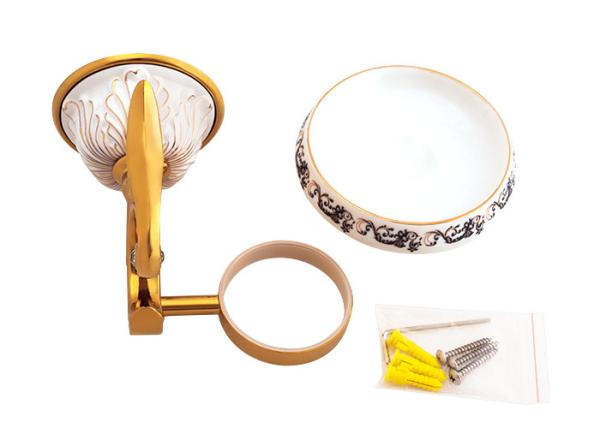 Plated Gold and Painted Soap Holder Bathroom Essentials Wall - Mounted Durability