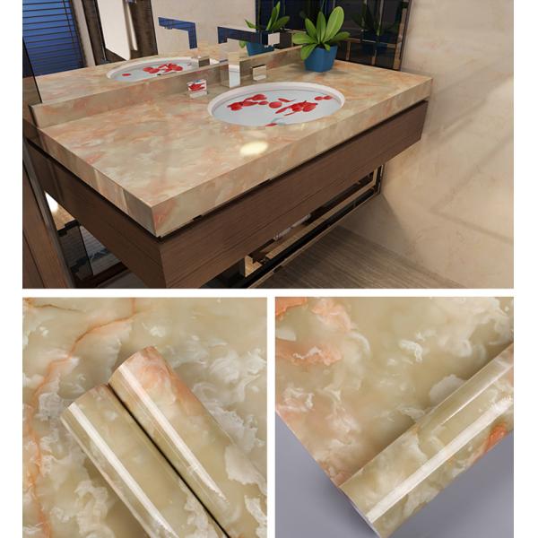 OEM Marble Adhesive Wallpaper Gold Marble Peel And Stick Wallpaper For Bathroom