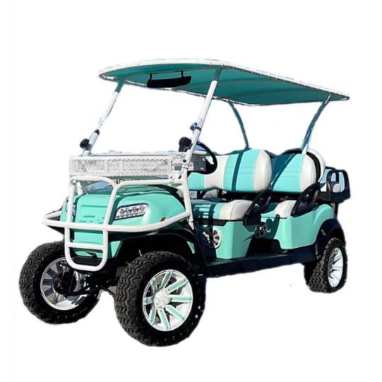 Carrinhos de golfe elétricos para turismo de rua legais com bateria de lítio para clube