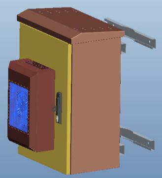 17 шкаф электроники высоты AC220V дюйма 700mm на открытом воздухе