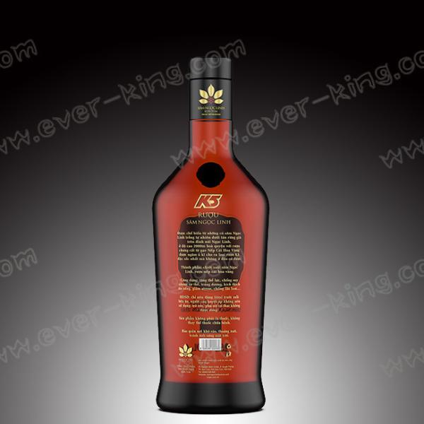 Bouteille vide superbe en verre de vodka de Flint Clear 750ml pour la boisson alcoolisée