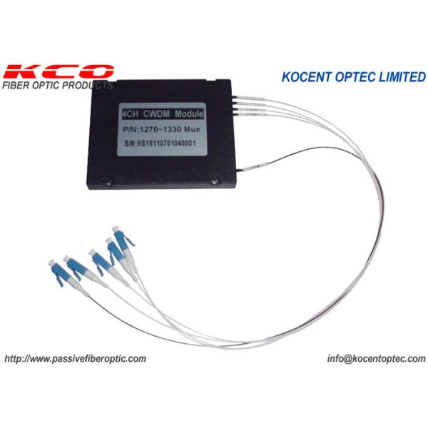 4CH FTTH Passive Fiber Wavelength Division Multiplexer 0.9mm Mux Demux CWDM LC