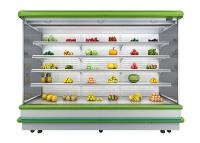 Refrigerador aberto de aço inoxidável de Multideck 4 camadas 3000mm com cortina de ar