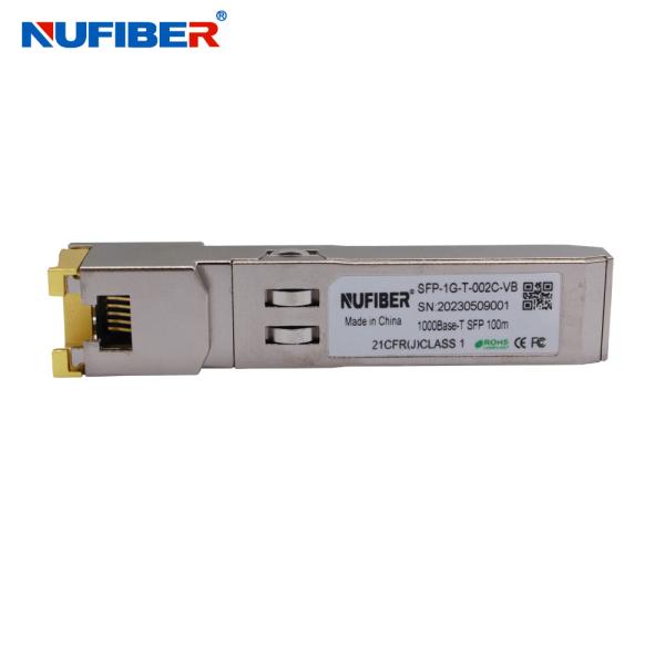 1.25Gb/s Copper Module 100m Compatible RJ45 Compatible with HP Huawei Finisar Cisco