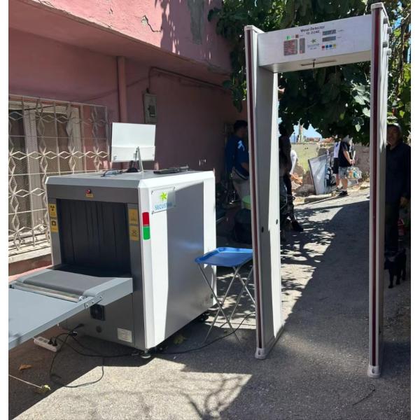 L-Shaped Scan Technology  X Ray Bags Scanner for Security Inspection with High Resolution Touch Screen